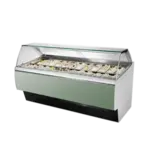 Oscartek GIA C G2106 Gia Gelato/Ice Cream Showcase/Display Curved glass tilt back