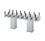 Perlick Corporation 4006-10BX10B4 Back-to-Back Bridge Tee Draft Beer Tower, Countertop, Glycol-Cooled - 29-5/16"W x 16-11/16"H