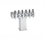 Perlick Corporation 4006-2BTF2 Tee Draft Beer Tower, Countertop, Glycol-Cooled - 9-1/8"W x 15-9/16"H