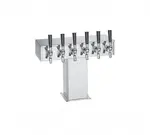 Perlick Corporation 4006-2BTF4 Tee Draft Beer Tower, Countertop, Glycol-Cooled - 9-1/8"W x 16-11/16"H