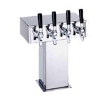 Perlick Corporation 4006-4B Tee Draft Beer Tower, Countertop, Glycol-Cooled - 11-7/8"W x 12-15/16"H