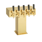Perlick Corporation 4006-5BTF Tee Draft Beer Tower, Countertop, Glycol-Cooled - 14-5/8"W x 12-15/16"H