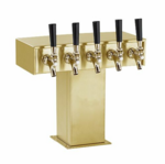 Perlick Corporation 4006-5BTF2 Tee Draft Beer Tower, Countertop, Glycol-Cooled - 14-5/8"W x 15-9/16"H