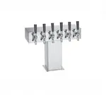 Perlick Corporation 4006-5BTF2 Tee Draft Beer Tower, Countertop, Glycol-Cooled - 14-5/8"W x 15-9/16"H