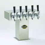 Perlick Corporation 4006-6B Tee Draft Beer Tower, Countertop, Glycol-Cooled - 17-3/8"W x 12-15/16"H