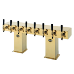 Perlick Corporation 4006-9BTF4 Bridge Tee Draft Beer Tower, Countertop, Glycol-Cooled - 33-1/8"W x 16-11/16"H