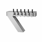 Perlick Corporation 4007-5B Seven Draft Beer Tower, Countertop, Glycol-Cooled - 24"W x 16-1/2"H