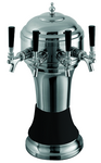 Perlick Corporation 4056BK3BPC Roma Draft Beer Tower, Countertop, Glycol-Cooled - 8-1/8" Diameter x 20-1/2"H