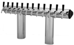 Perlick Corporation 66500-10B Winged Bridge Draft Beer Tower, Countertop, Glycol-Cooled - 30-3/4"W x 16-1/2"H