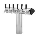 Perlick Corporation 66500-6BPC Winged Tee Draft Beer Tower, Countertop, Glycol-Cooled - 18-3/4"W x 16-1/2"H