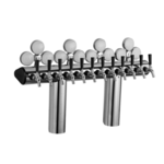 Perlick Corporation 66500P-10BPCIM Illuminated Winged Bridge Draft Beer Tower, Countertop, Glycol-Cooled - 30-3/4"W x 22-1/4"H O.A.