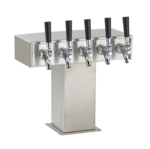 Perlick Corporation 69526-5TT-R Tee Tower Style Beer Dispensing Kit - (5) Faucets