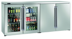 Perlick Corporation BBRN80 Silver 4 Solid Door Refrigerated Back Bar Storage Cabinet, 120 Volts