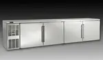 Perlick Corporation BBSLP108 Silver 4 Solid Door Refrigerated Back Bar Storage Cabinet, 120 Volts