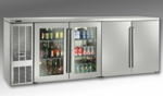Perlick Corporation BBSN92 Silver 4 Solid Door Refrigerated Back Bar Storage Cabinet, 120 Volts