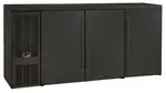 Perlick Corporation BBSN92 Silver 4 Solid Door Refrigerated Back Bar Storage Cabinet, 120 Volts