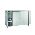 Perlick Corporation DDC68 2 Taps 1/2 and 1/4 Barrel Draft Beer Cooler - Stainless Steel, 3 Kegs Capacity, 120 Volts