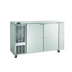 Perlick Corporation DDC68 2 Taps 1/2 and 1/4 Barrel Draft Beer Cooler - Stainless Steel, 3 Kegs Capacity, 120 Volts