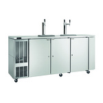 Perlick Corporation DDC92 3 Taps 1/2 Barrel Draft Beer Cooler - Stainless Steel, 4 Kegs Capacity, 120 Volts