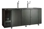 Perlick Corporation DDS84 1 Tap 1/2 Barrel Draft Beer Cooler - Stainless Steel, 4 Kegs Capacity, 120 Volts