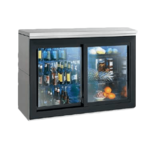 Perlick Corporation SDBR48 Silver 2 Glass Door Refrigerated Back Bar Storage Cabinet, 120 Volts