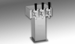 Perlick TT2SS Tee Draft Beer Tower  accommodates (2) faucets (faucets sold separately)