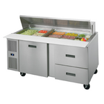 Randell PT60-24W-L Refrigerated Counter, Mega Top Sandwich / Salad Un