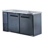 Spartan Refrigeration SBBB-48 Black 2 Solid Door Refrigerated Back Bar Storage Cabinet, 115 Volts