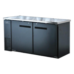 Spartan Refrigeration SBBB-60 Black 2 Solid Door Refrigerated Back Bar Storage Cabinet, 115 Volts