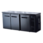 Spartan Refrigeration SBBB-79-SL Black 3 Solid Door Refrigerated Back Bar Storage Cabinet, 110 Volts