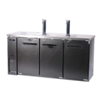 Spartan Refrigeration SBD-3 2 Taps 1/2 Barrel Draft Beer Cooler - Black, 3 Kegs Capacity, 115 Volts