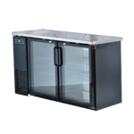 Spartan Refrigeration SGBBB-48 Black 2 Glass Door Refrigerated Back Bar Storage Cabinet, 115 Volts