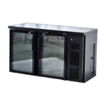 Spartan Refrigeration SGBBB-58-SL Black 2 Glass Door Refrigerated Back Bar Storage Cabinet, 110 Volts