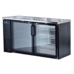 Spartan Refrigeration SGBBB-60 Black 2 Glass Door Refrigerated Back Bar Storage Cabinet, 115 Volts