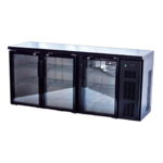 Spartan Refrigeration SGBBB-79-SL Black 3 Glass Door Refrigerated Back Bar Storage Cabinet, 110 Volts