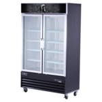 Spartan Refrigeration SGM-53RS 53.12'' Black 2 Section Swing Refrigerated Glass Door Merchandiser