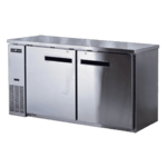Spartan Refrigeration SSBB-60 Silver 2 Solid Door Refrigerated Back Bar Storage Cabinet, 115 Volts