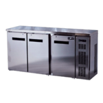 Spartan Refrigeration SSBB-79-SL Silver 3 Solid Door Refrigerated Back Bar Storage Cabinet, 110 Volts