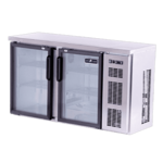 Spartan Refrigeration SSGBB-58-SL Silver 2 Glass Door Refrigerated Back Bar Storage Cabinet, 110 Volts
