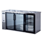Spartan Refrigeration SSGBB-72 Silver 3 Glass Door Refrigerated Back Bar Storage Cabinet, 115 Volts