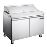 Spartan Refrigeration SST-48 46.75'' 2 Door Counter Height Refrigerated Sandwich / Salad Prep Table with Standard Top