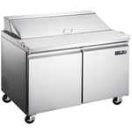 Spartan Refrigeration SST-60 60'' 2 Door Counter Height Refrigerated Sandwich / Salad Prep Table with Standard Top