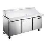 Spartan Refrigeration SST-72-30 70.25'' 3 Door Counter Height Mega Top Refrigerated Sandwich / Salad Prep Table