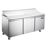 Spartan Refrigeration SST-72 70.25'' 3 Door Counter Height Refrigerated Sandwich / Salad Prep Table with Standard Top