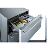 Summit Commercial ADRD24 23.38'' 1 Section Undercounter Refrigerator with 2 Drawers and Front Breathing Compressor
