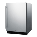 Summit Commercial AL54CSS 23.63'' 1 Section Undercounter Refrigerator with 1 Right Hinged Solid Door and Front Breathing Compressor