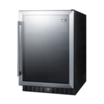 Summit Commercial AL57G 23.63'' 1 Section Undercounter Refrigerator with 1 Right Hinged Glass Door and Front Breathing Compressor