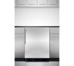Summit Commercial FF7BKBISSHVADA 23.63'' 1 Section Undercounter Refrigerator with 1 Right Hinged Solid Door and Front Breathing Compressor