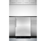 Summit Commercial FF7BKBISSTBADA 23.63'' 1 Section Undercounter Refrigerator with 1 Right Hinged Solid Door and Front Breathing Compressor