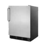 Summit Commercial FF7BKSSTB 23.63'' 1 Section Undercounter Refrigerator with 1 Right Hinged Solid Door and Front Breathing Compressor